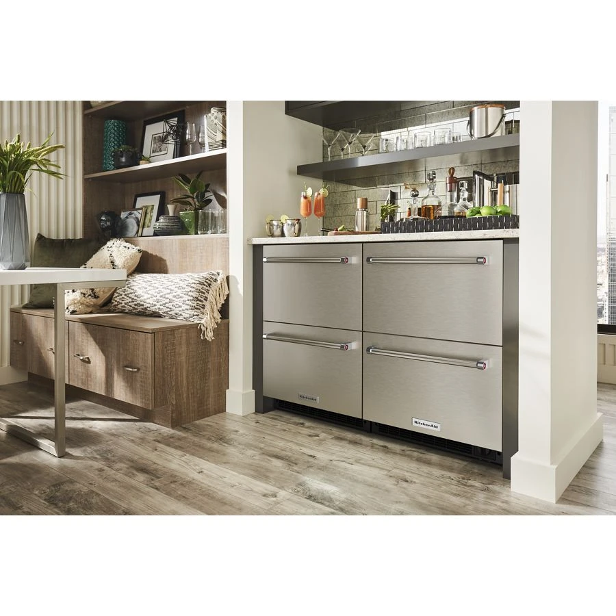 24" Stainless Steel Undercounter Double-Drawer Refrigerator view 7