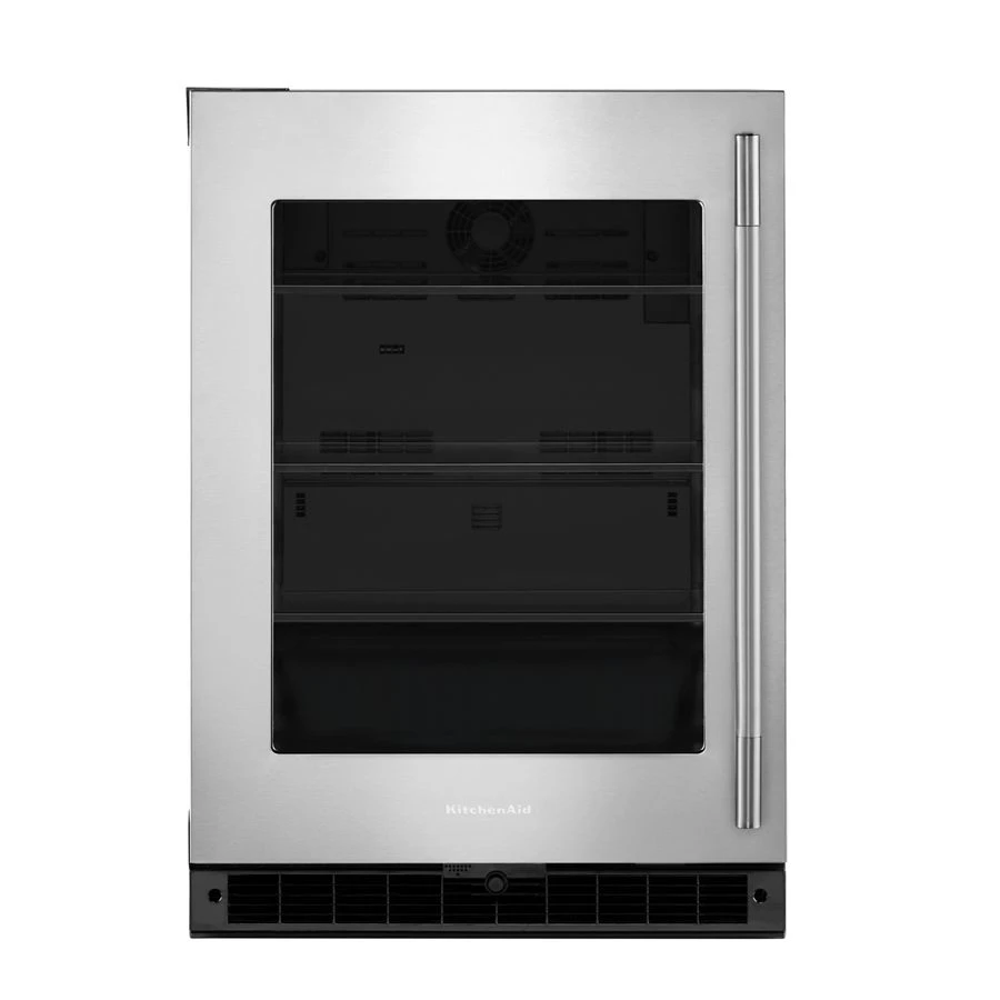 24" Undercounter Refrigerator With Glass Door KURL324SSB