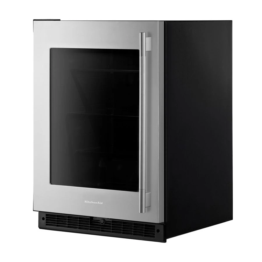 24" Undercounter Refrigerator With Glass Door KURL324SSB