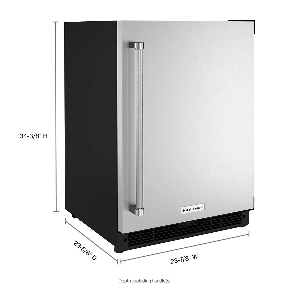 24" Undercounter Refrigerator with Stainless Steel Door view 4