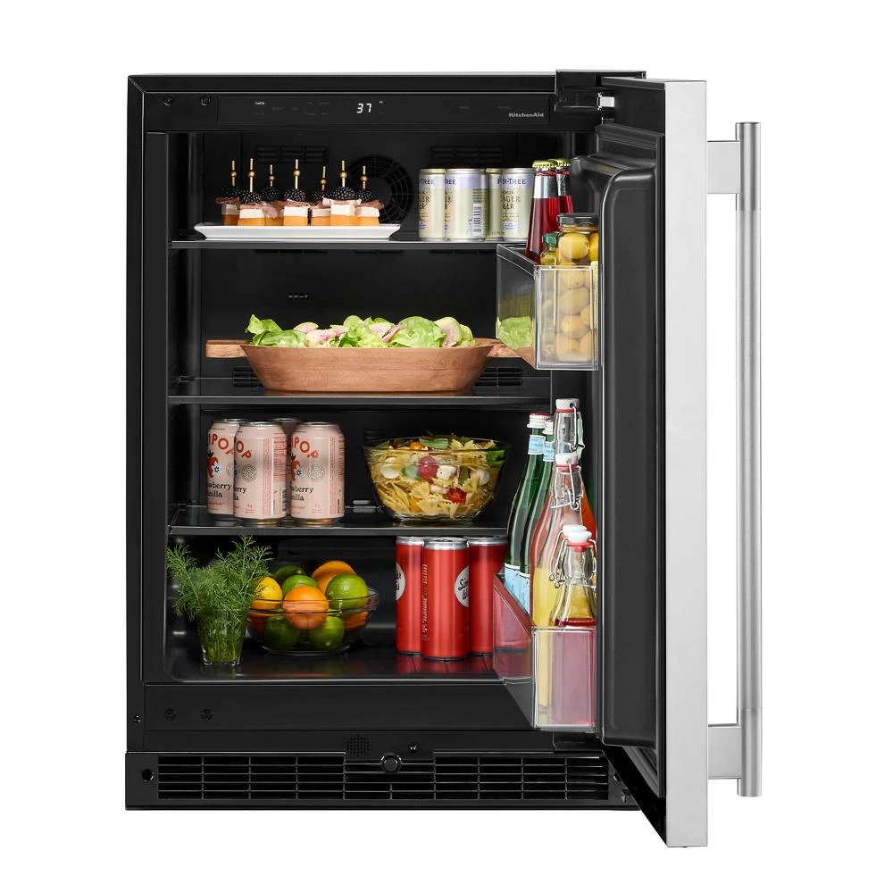 24" Undercounter Refrigerator with Stainless Steel Door view 3