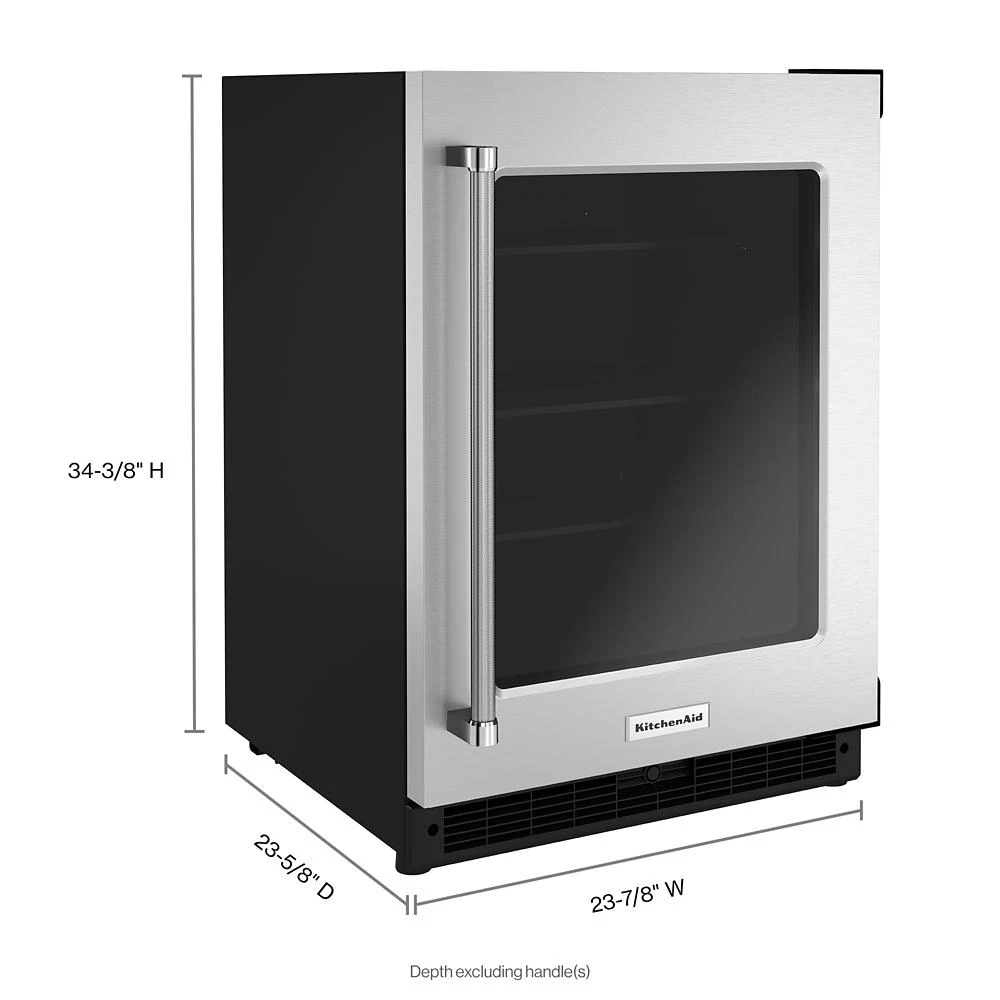 24" Undercounter Refrigerator with Glass Door view 5