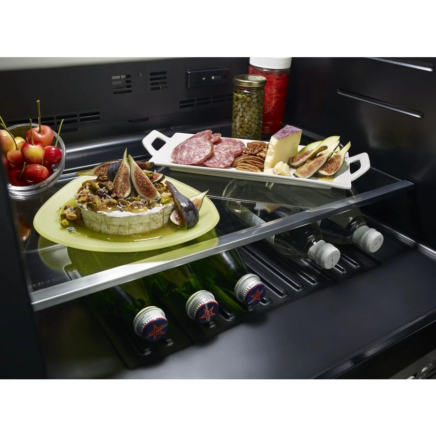 24" Undercounter Refrigerator with Glass Door and Metal Trim Shelves KURR304ESS