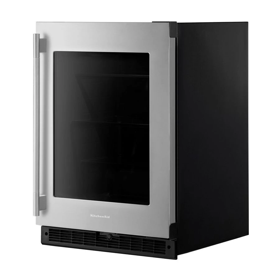 24" Undercounter Refrigerator With Glass Door KURR324SSB