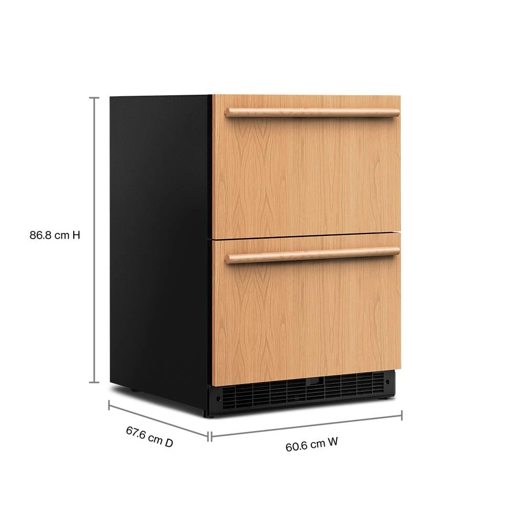 24" Panel-Ready Undercounter Double-Drawer Refrigerator view 6