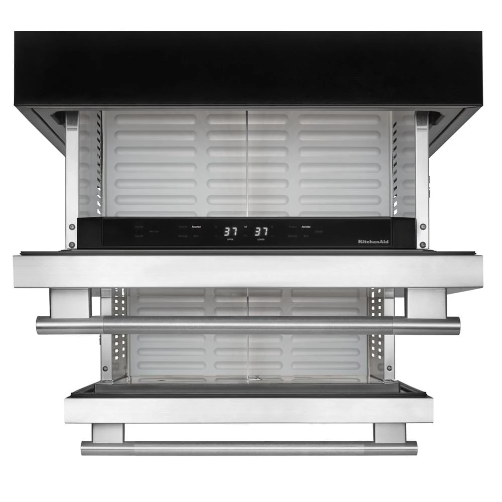 24" Stainless Steel Undercounter Double-Drawer Refrigerator view 3