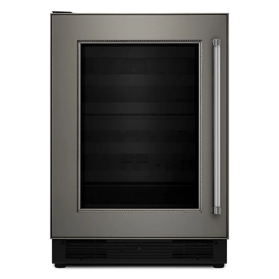 24" Wine Cellar with Glass Door and Wood-Front Racks KUWL204EPA