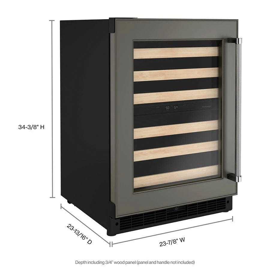 24" Panel-ready Undercounter Wine Cellar With Wood-front Racks KUWL214KPA