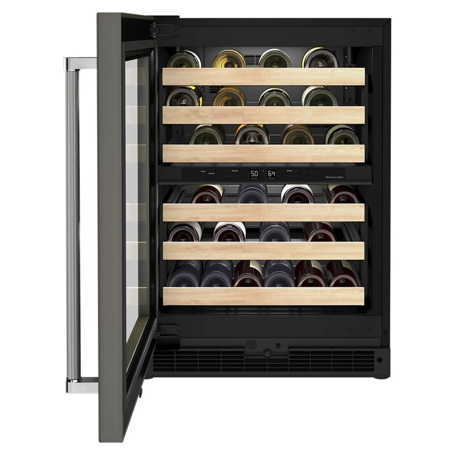 24" Panel-Ready Undercounter Wine Cellar with Wood-Front Racks view 5