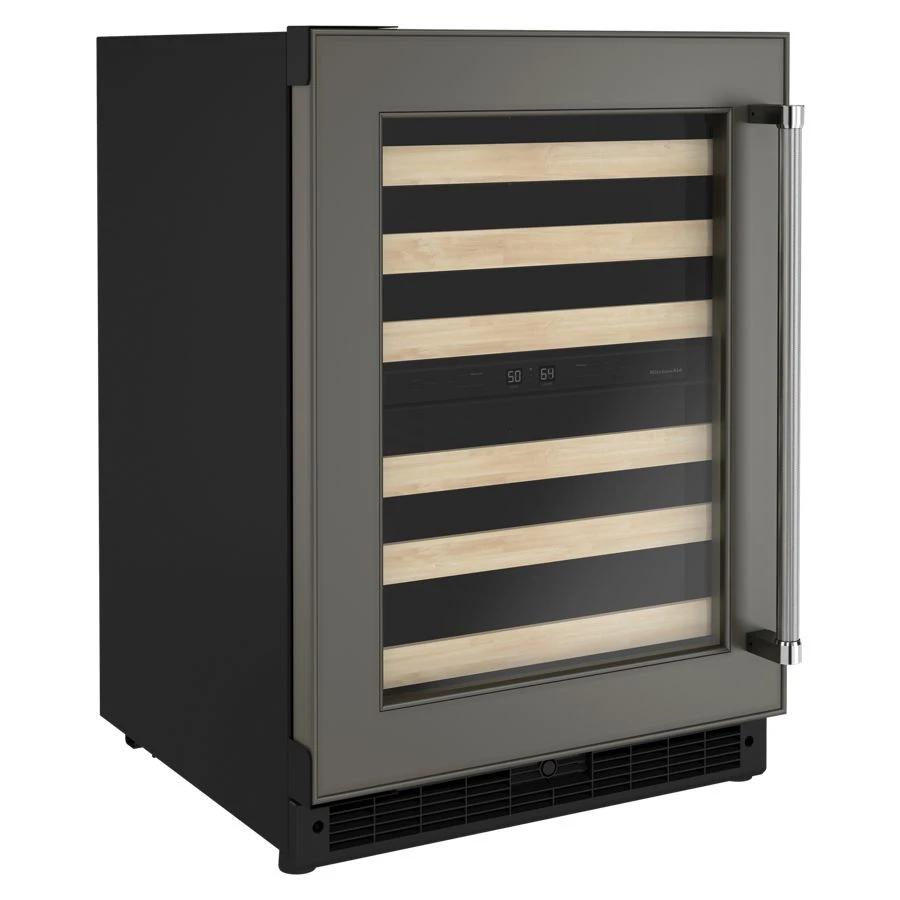 24" Panel-Ready Undercounter Wine Cellar with Wood-Front Racks view 3