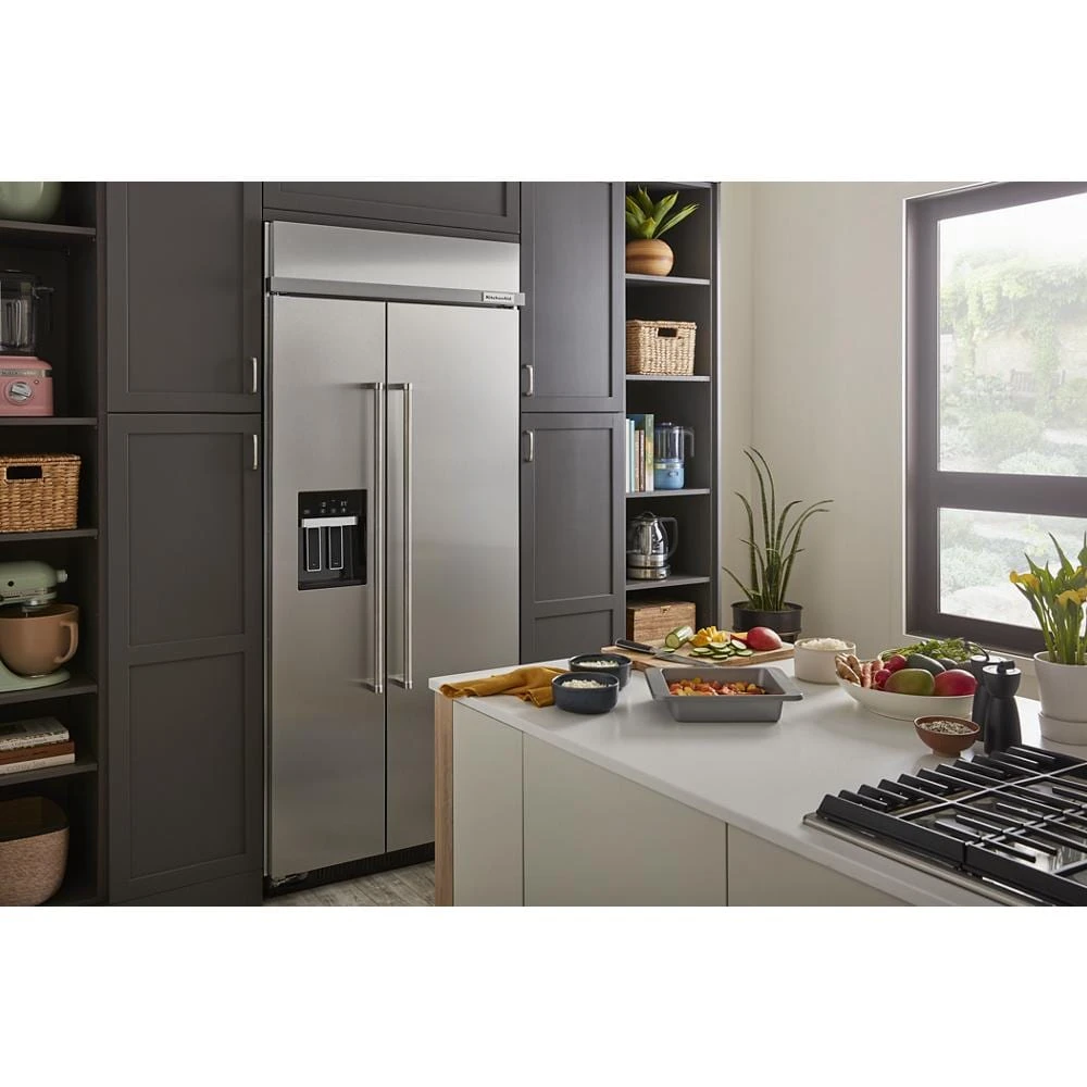 24" Undercounter Wine Cellar with Glass Door and Metal-Front Racks KUWL314KSS