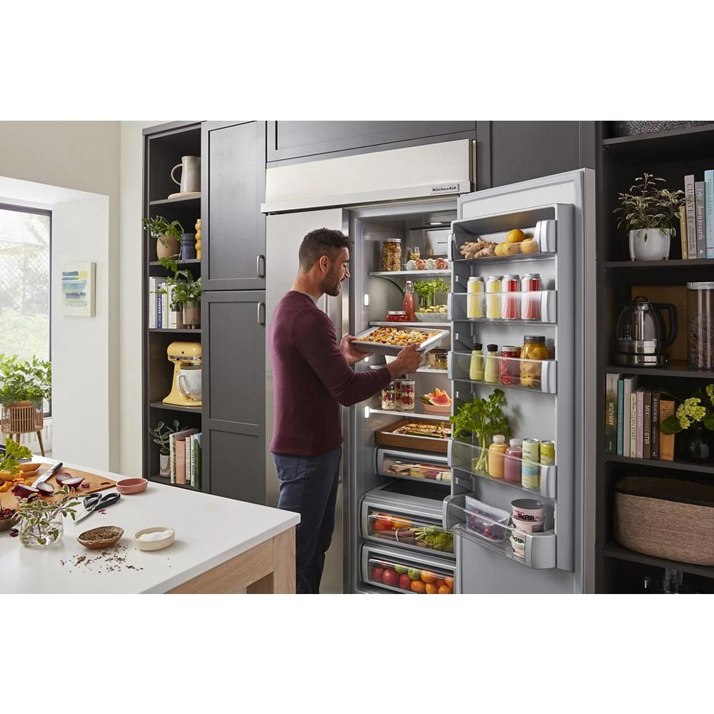 24" Undercounter Wine Cellar with Glass Door and Metal-Front Racks KUWL314KSS