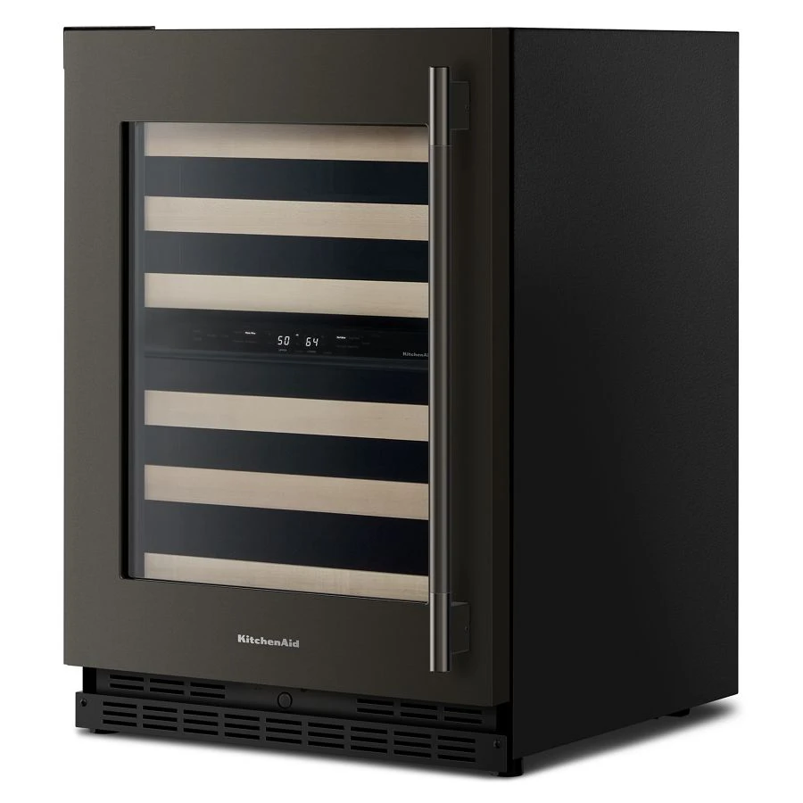 24" Undercounter Wine Cellar With Full-extension Wood-front Racks KUWL524SBE