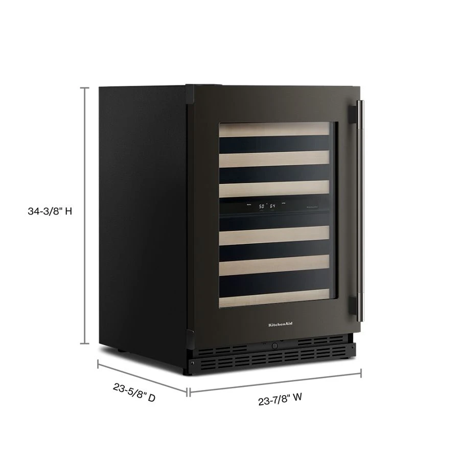 24" Undercounter Wine Cellar With Full-extension Wood-front Racks KUWL524SBE