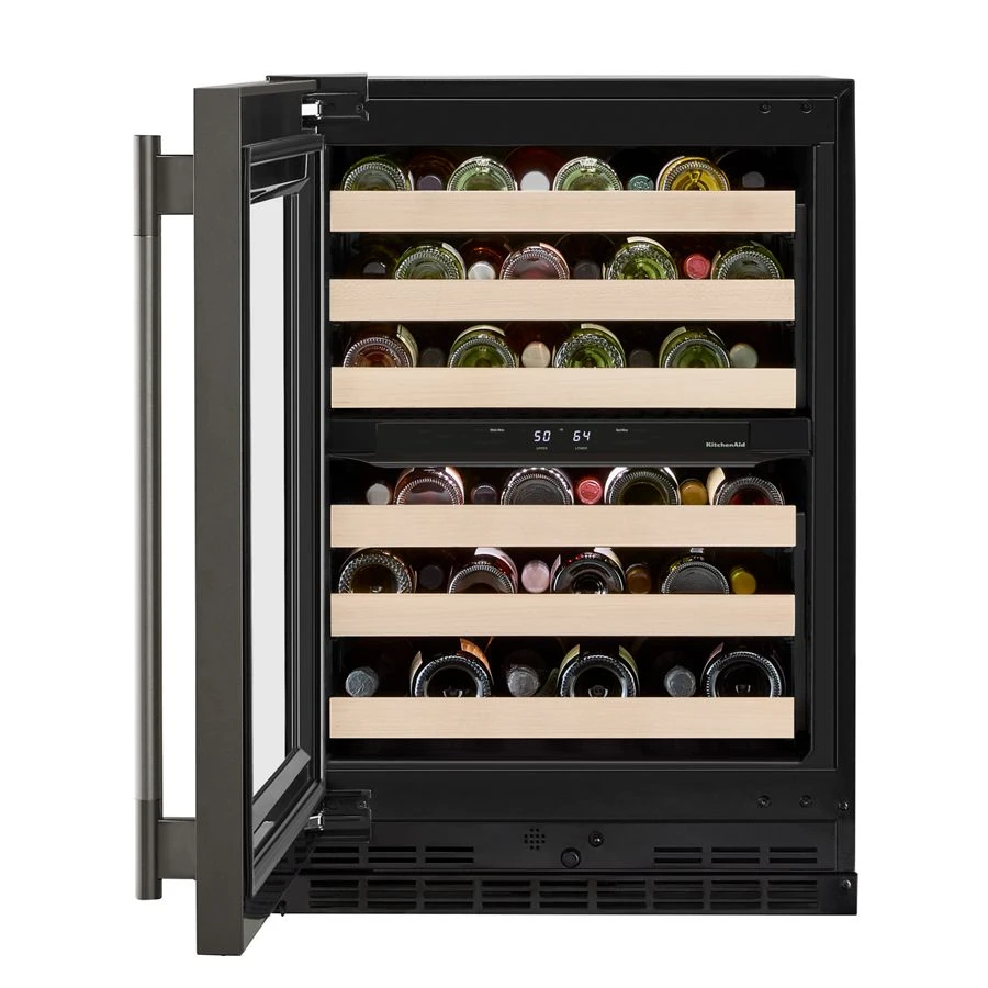 24" Undercounter Wine Cellar With Full-extension Wood-front Racks KUWL524SBE
