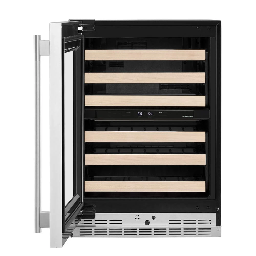 24" Undercounter Wine Cellar with Full-Extension Wood-Front Racks view 9