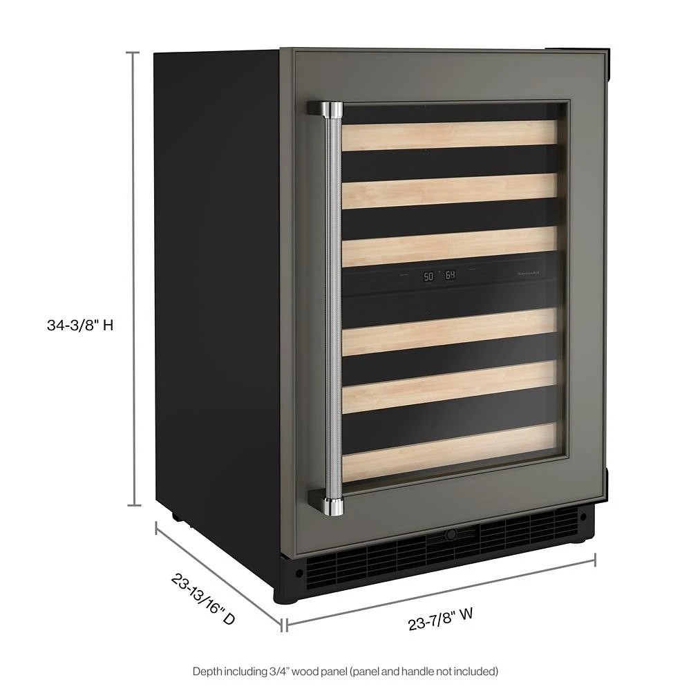 24" Panel-Ready Undercounter Wine Cellar with Wood-Front Racks KUWR214KPA