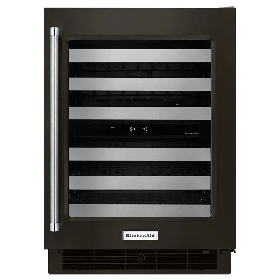 24" Stainless Steel Wine Cellar with Metal-Front Racks KUWR304EBS