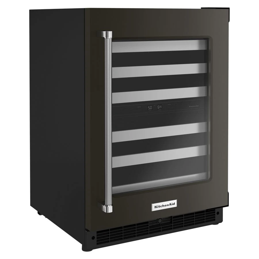 24" Undercounter Wine Cellar with Glass Door and Metal-Front Racks view 2