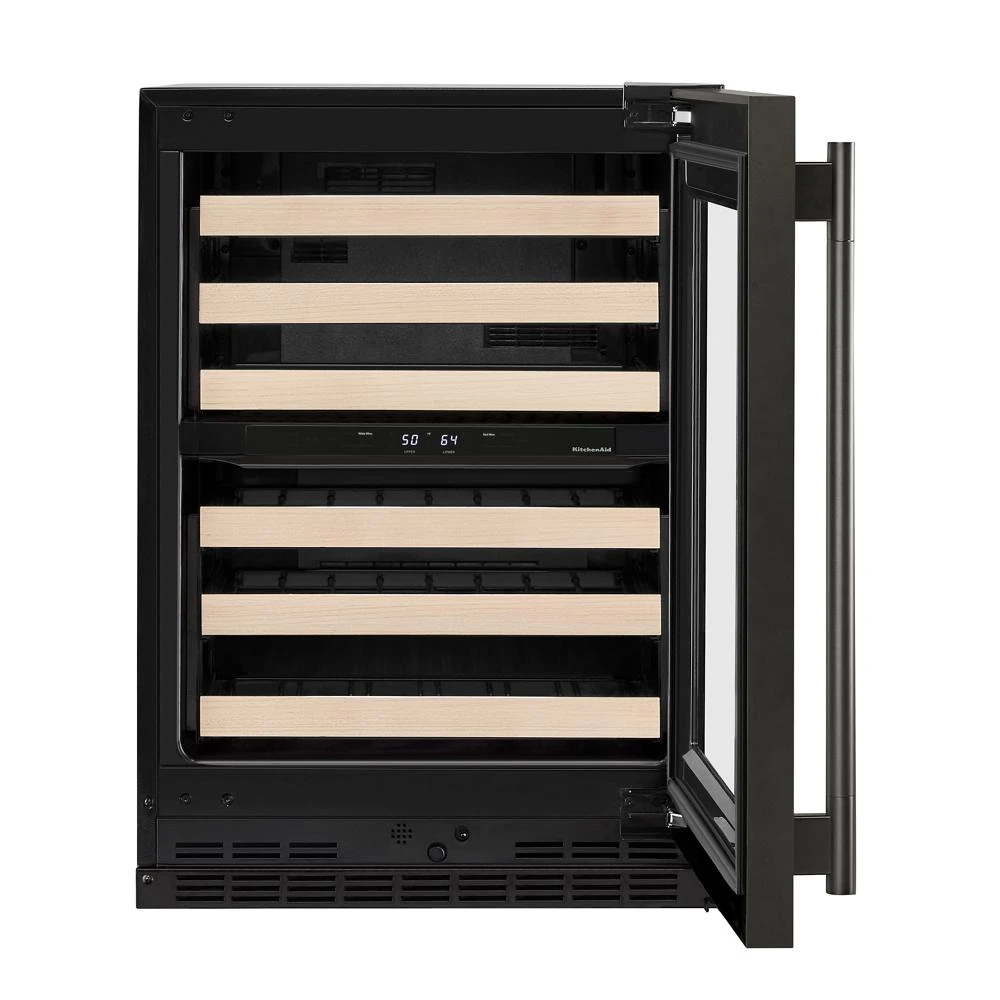 24" Undercounter Wine Cellar with Full-Extension Wood-Front Racks view 2