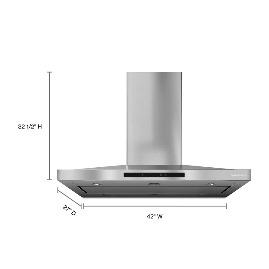 42'' Island-mount, 3-speed Canopy Hood KVIB602DSS