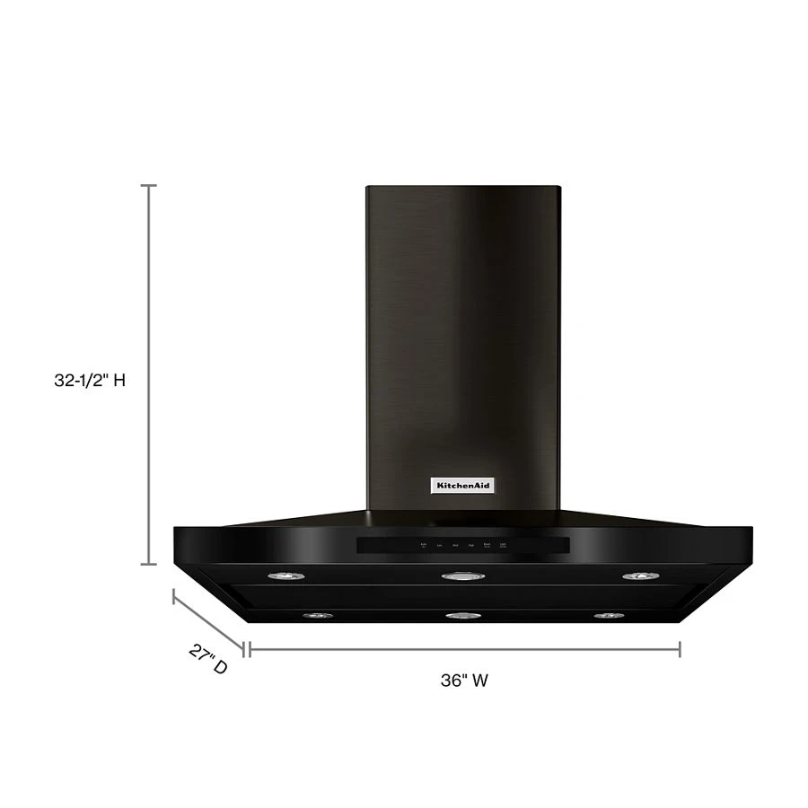 36" Island-mount, 3-speed Canopy Hood KVIB606DBS