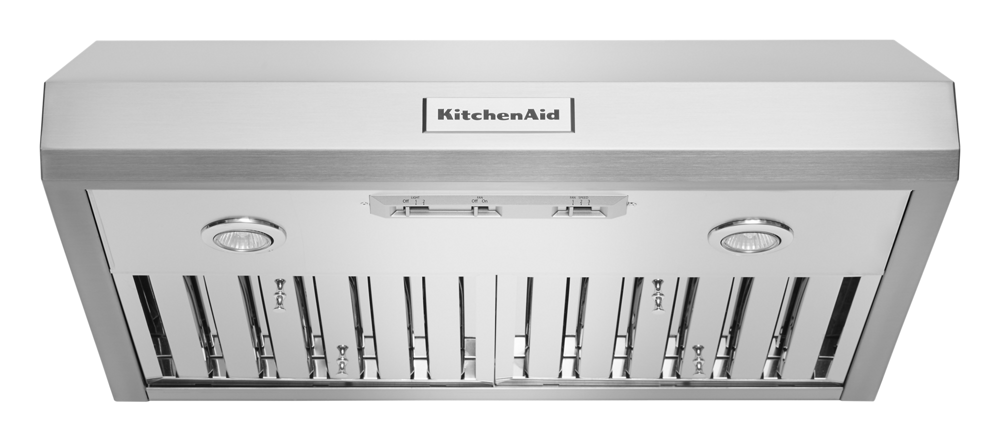 30" 585 CFM Motor Class Commercial-Style Under-Cabinet Range Hood System KVUC600JSS