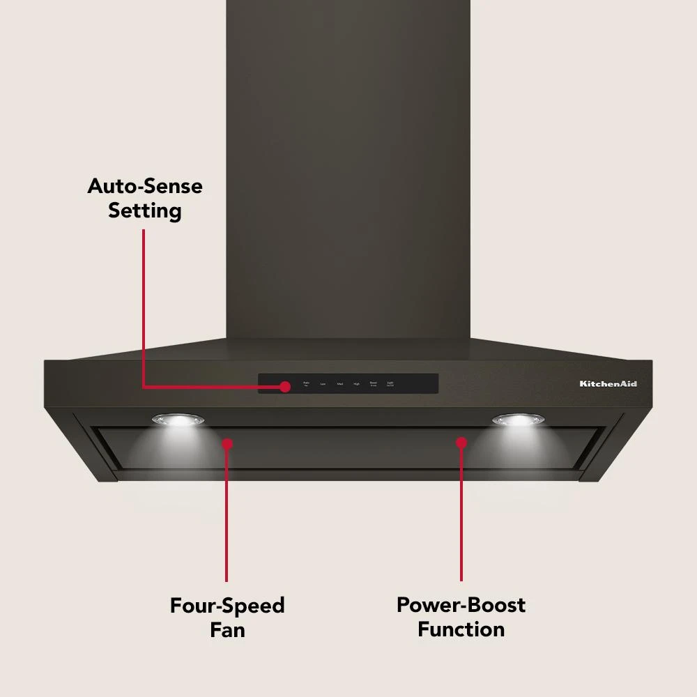 KitchenAid® 30-inch Wall-Mount, 4-Speed Canopy Hood view 7