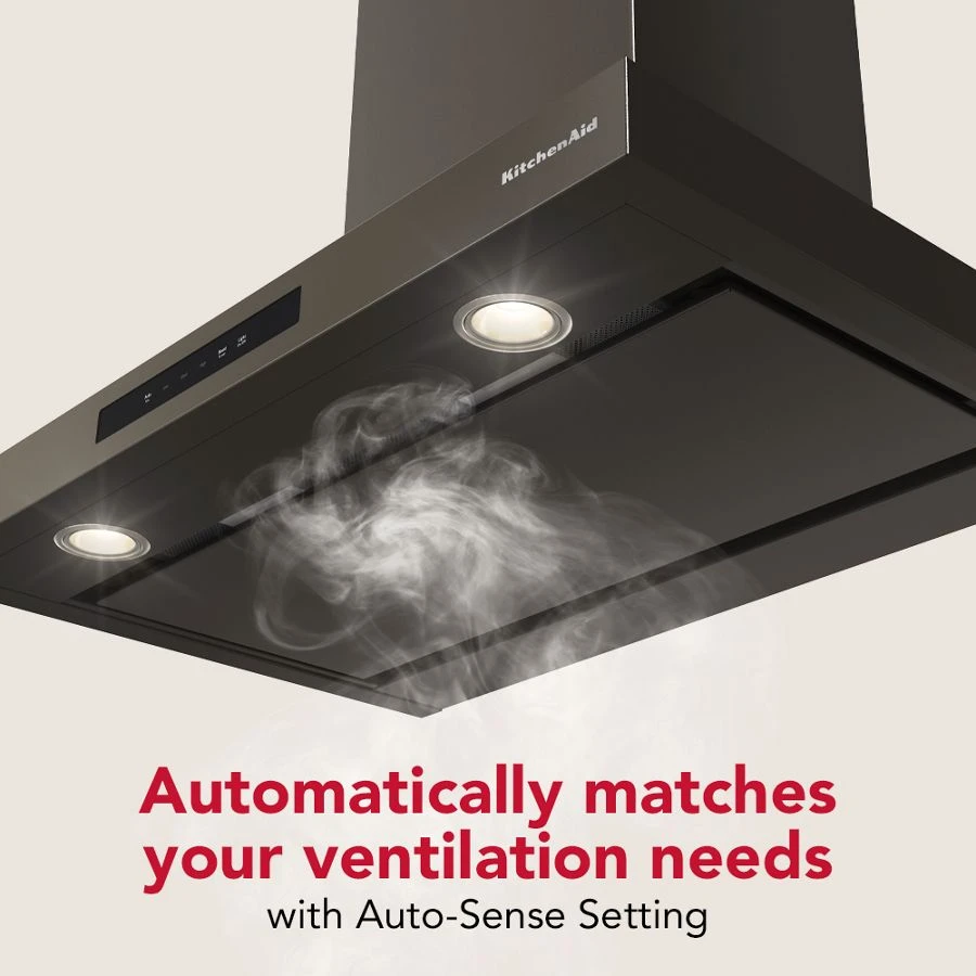 Kitchenaid® 30-inch Wall-mount, 4-speed Canopy Hood KVWC730SBE