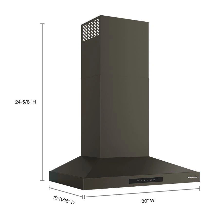 Kitchenaid® 30-inch Wall-mount, 4-speed Canopy Hood KVWC730SBE