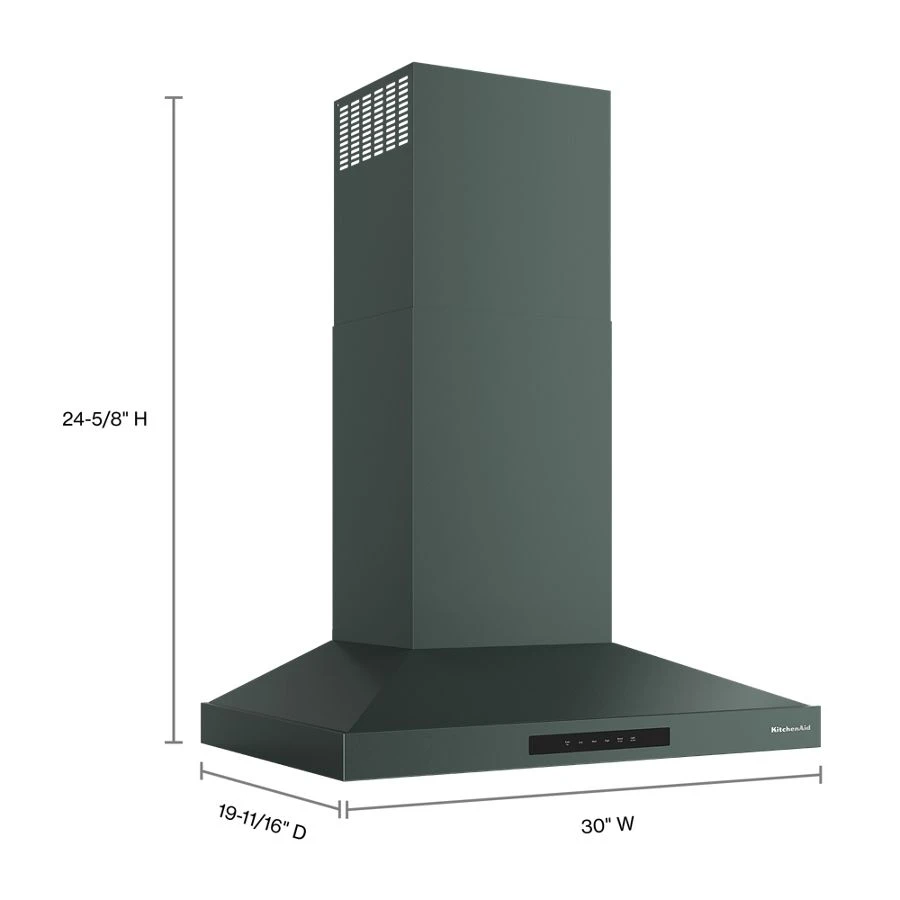 Kitchenaid® 30-inch Wall-mount, 4-speed Canopy Hood KVWC730SJP