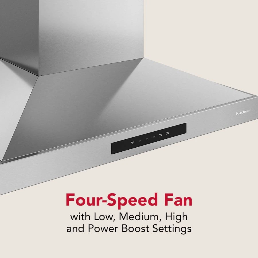 Kitchenaid® 30-inch Wall-mount, 4-speed Canopy Hood KVWC730SSS