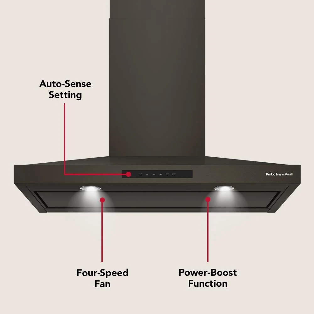 KitchenAid® 36-inch Wall-Mount, 4-Speed Canopy Hood view 7
