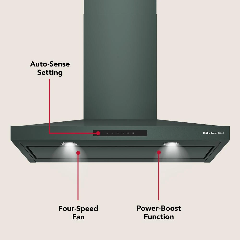 KitchenAid® 36-inch Wall-Mount, 4-Speed Canopy Hood view 7