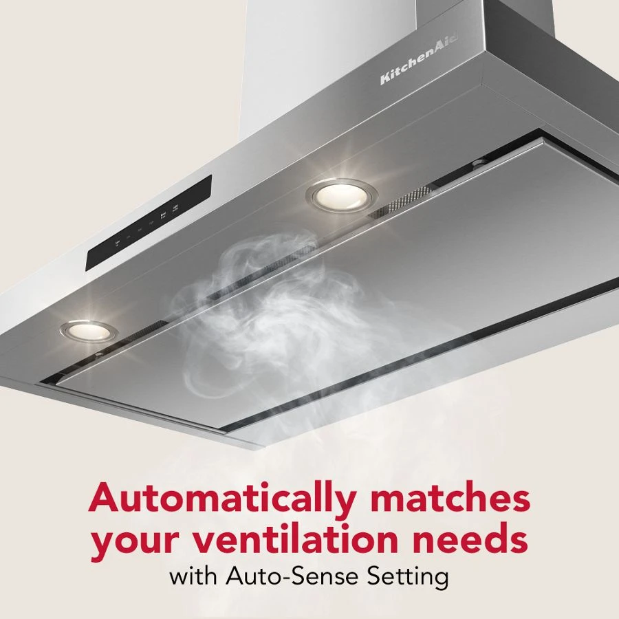 Kitchenaid® 36-inch Wall-mount, 4-speed Canopy Hood KVWC736SJP