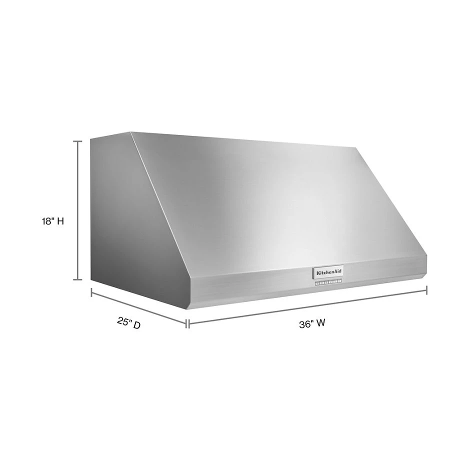 36" 585 Or 1170 Cfm Motor Class Commercial-style Wall-mount Canopy Range Hood KVWC906KSS