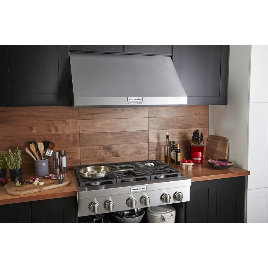 36" 585 Or 1170 Cfm Motor Class Commercial-style Wall-mount Canopy Range Hood KVWC906KSS