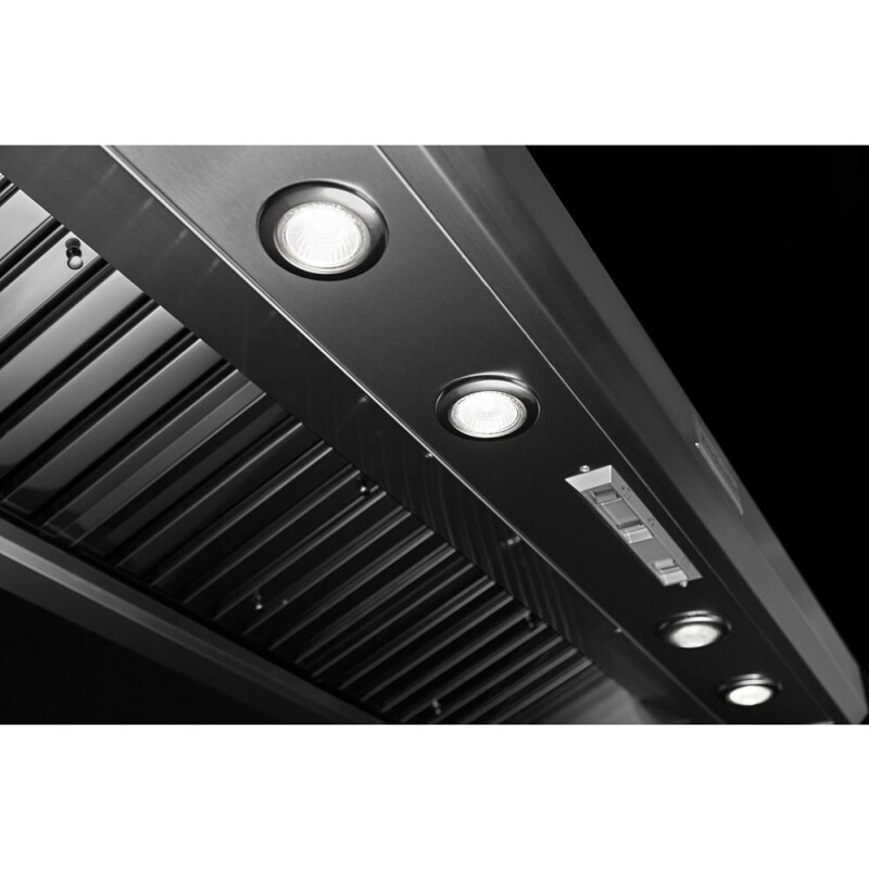 48'' 585 or 1170 CFM Motor Class Commercial-Style Wall-Mount Canopy Range Hood KVWC908JSS, product image 4 of 7