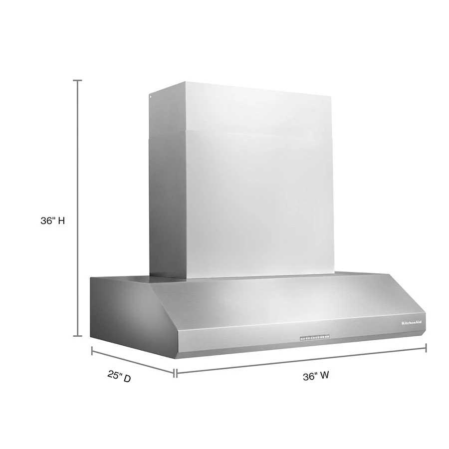 36" 585 Or 1170 Cfm Motor Class Commercial-style Wall-mount Canopy Range Hood KVWC956KSS