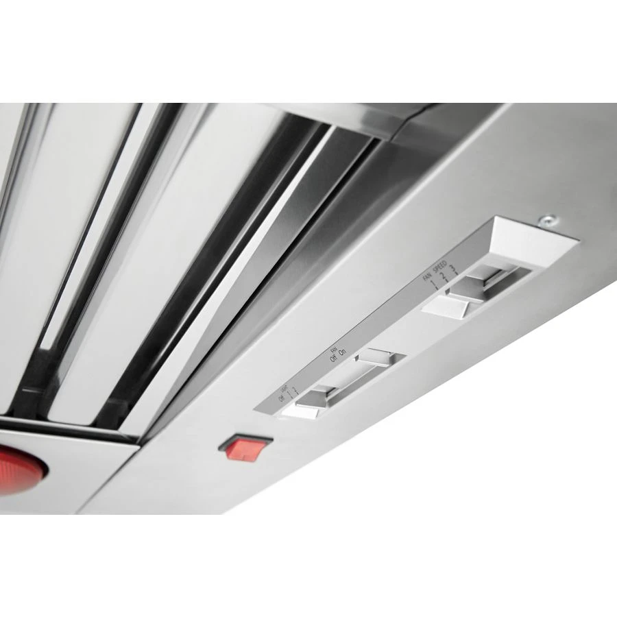 48'' 585 or 1170 CFM Motor Class Commercial-Style Wall-Mount Canopy Range Hood KVWC958JSS, product image 3 of 6