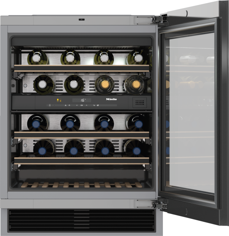 Built‑under wine storage unit with FlexiFrame and Push2open for greater versatility and top-quality design. KWT6322UG