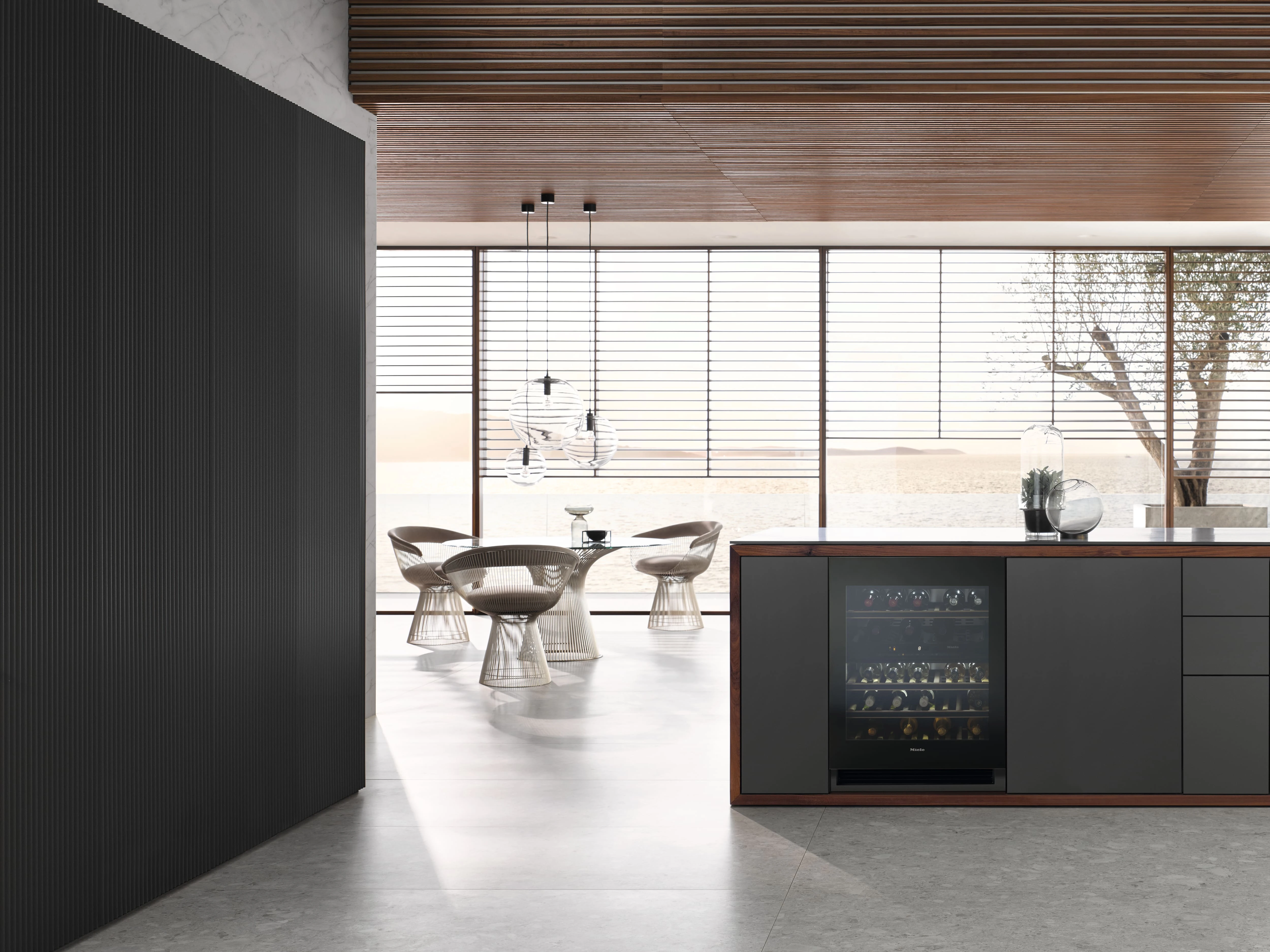 24" Wine Under Counter Dual Zone All Glass Black KWT6322UGOB