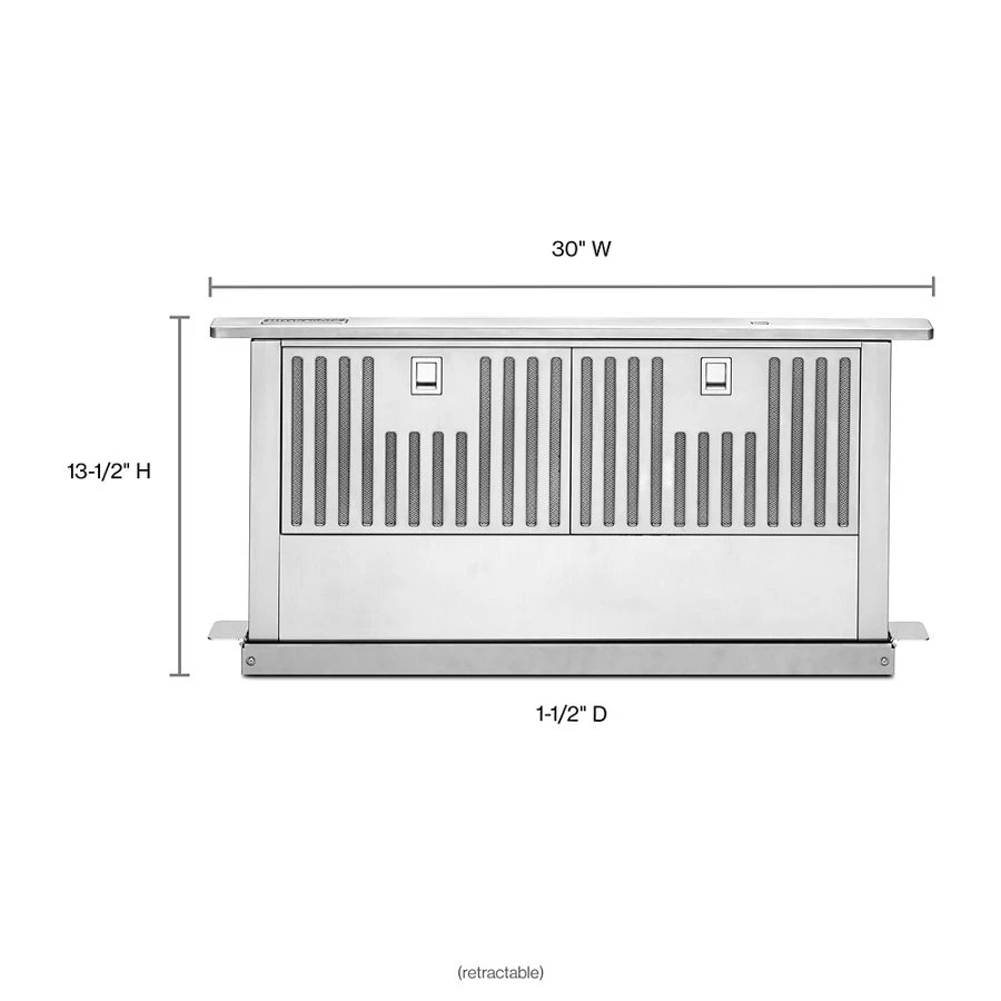 30" Retractable Downdraft Ventilation System KXD4630YSS