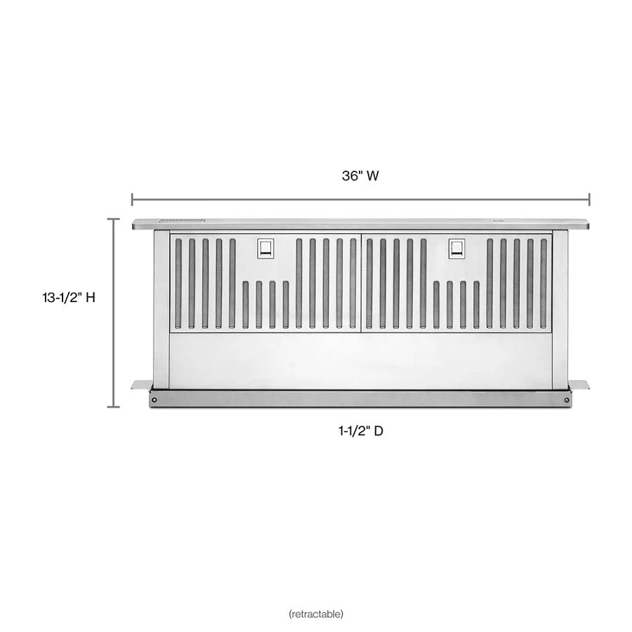 36" Retractable Downdraft Ventilation System KXD4636YSS