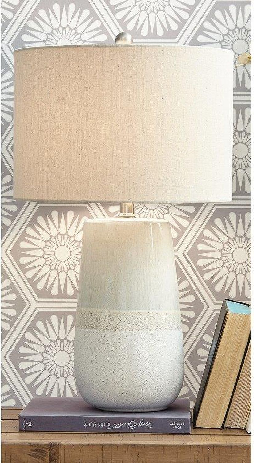 Shavon Beige And White Table Lamp L100724