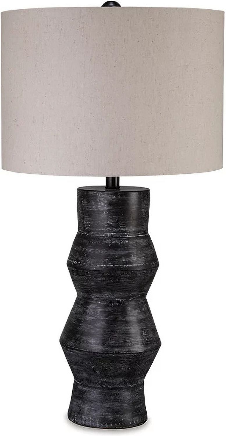 Kerbert Table Lamp In Distressed Black L100824