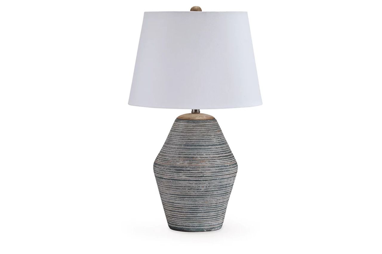 Lawrock Table Lamp In Antique Blue L100834