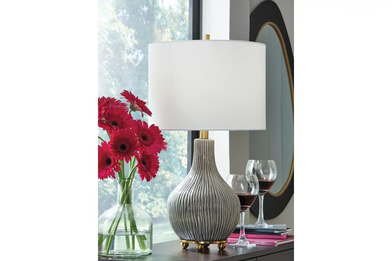 Judlen Table Lamp In Gray and Gold L100844