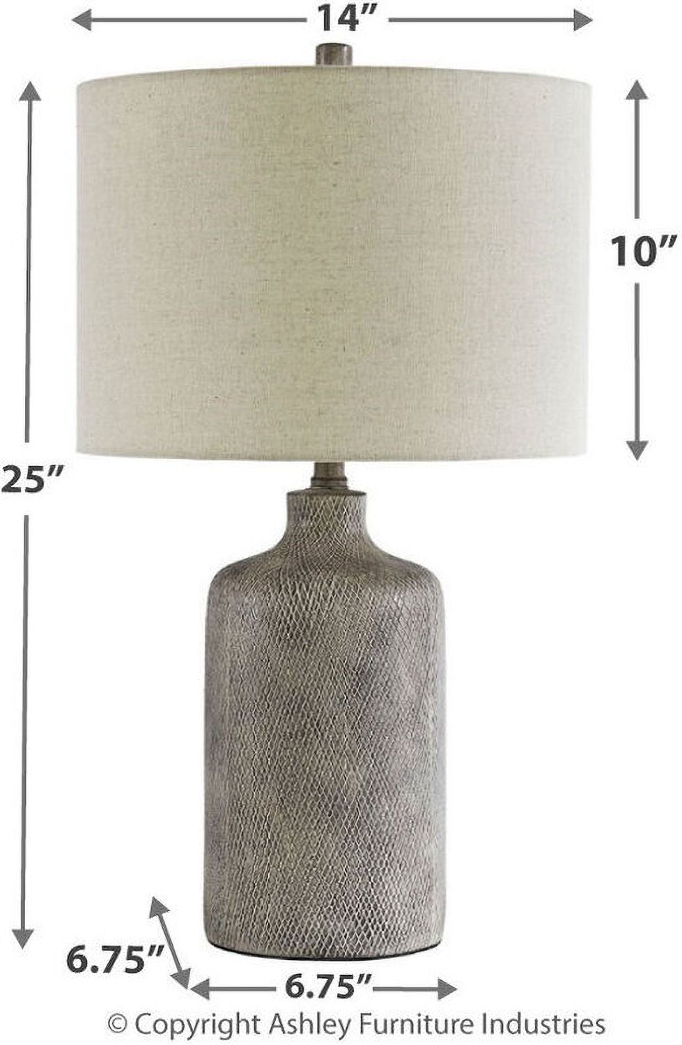 Linus Black Ceramic Table Lamp L117964