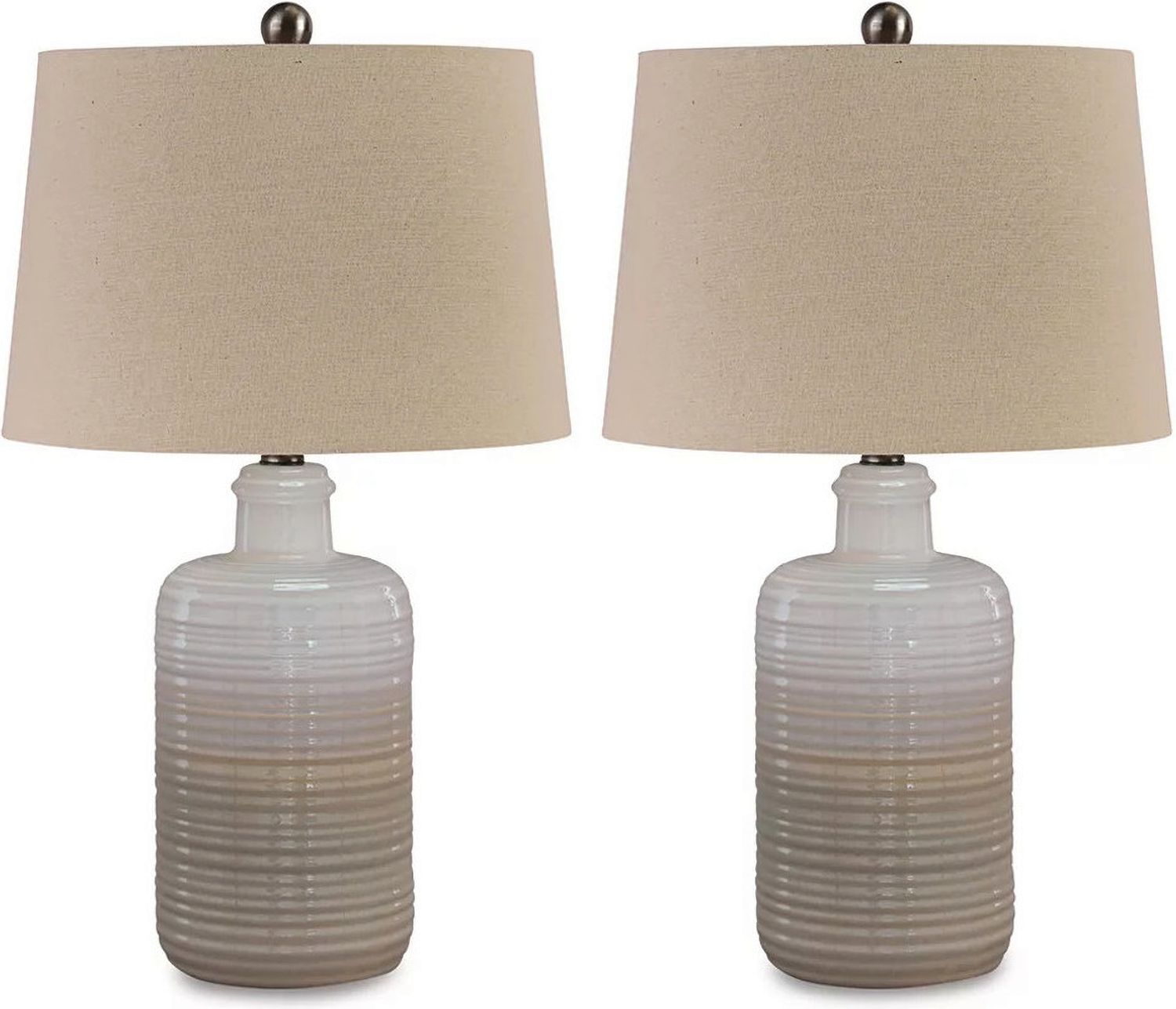 Marnina Brown Ceramic Table Lamp Set of 2 L121854